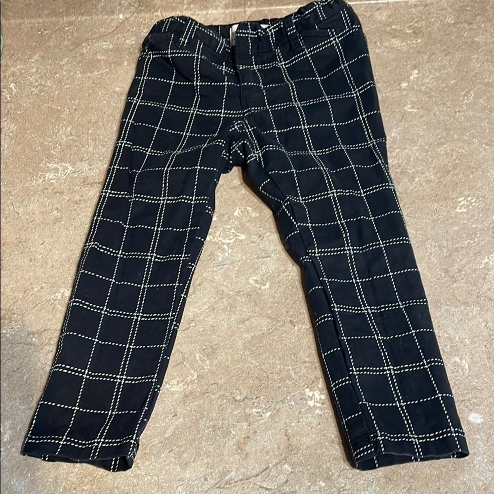 Old Navy Size 3T Black Plaid Pants